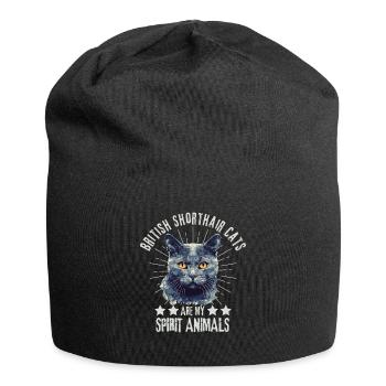 British Shorthair Cat Lover Geometry - Bonnet en jersey - noir - Devant