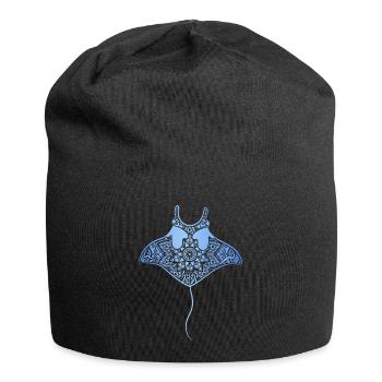 Mantarochen Hawaiianische Mantarochen Liebhaber - Jersey-Beanie - Schwarz - Vorne