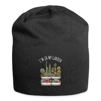 Sukkulenten Lustiger Spruch - Jersey-Beanie - Schwarz - Vorne