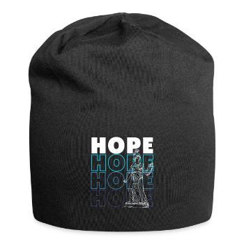 Hoffnung - Jersey-Beanie - Schwarz - Vorne
