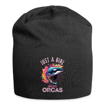 Colorful killer whale Orca - Jersey Beanie - black - Front
