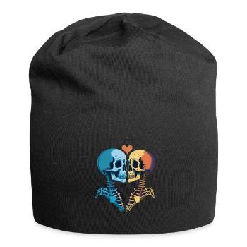 Embrasser des squelettes romantiques - Bonnet en jersey - noir - Devant