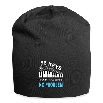 Keyboard, Piano, Musical Instrument, Musician - Jersey Beanie - black - Front
