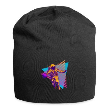 Basketball Astronaut 80s 90s - Jersey Beanie - black - Front