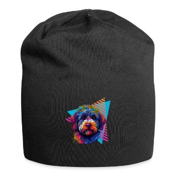 Lagotto Romagnolo 80s style - Jersey Beanie - black - Front