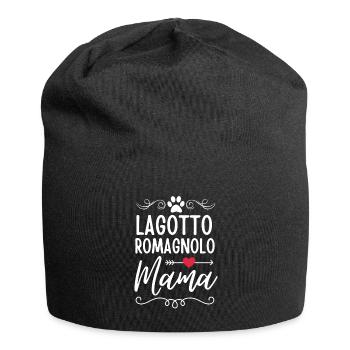 Lagotto Romagnolo Mama - Jersey-Beanie - Schwarz - Vorne