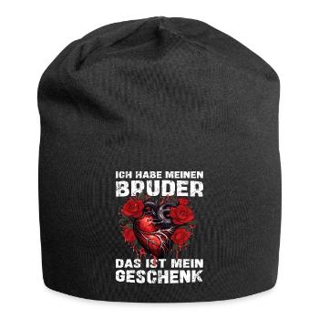 Ich habe meinen Bruder das ist mein Geschenk - Jersey-Beanie - Schwarz - Vorne