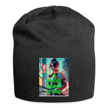 Having your own way is strengthness of mind - Jersey Beanie - black - Front