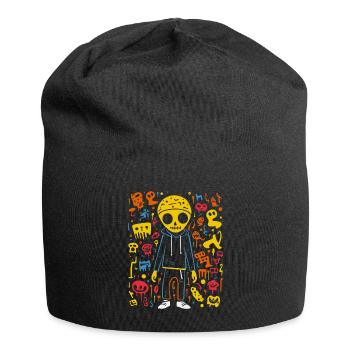 La foulée colorée de maman - Bonnet en jersey - noir - Devant