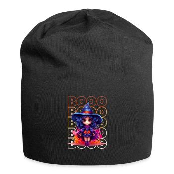 Chibi Brew & Booo! Adorable Witch Tee! - Jersey Beanie - black - Front
