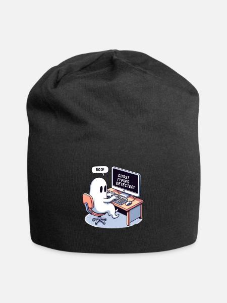 GHOST TYPING DETECTED! -Boo! - Jersey Beanie - black