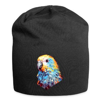 Budgie Polygon Bird Budgies - Jersey Beanie - black - Front