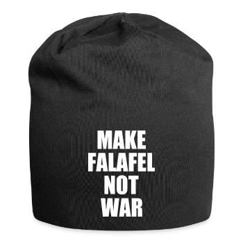 Make falafel not war - Jersey Beanie - black - Front