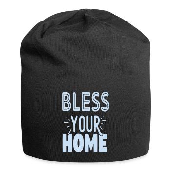 Bless your Home - Jersey Beanie - black - Front