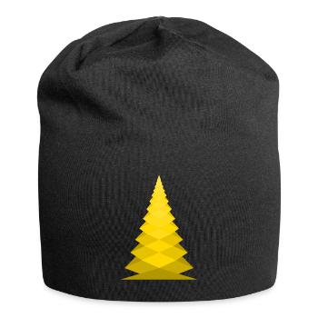 Weihnachtsbaum | Gold - Jersey-Beanie - Schwarz - Vorne