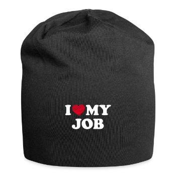I Love My Job - Jersey Beanie - black - Front