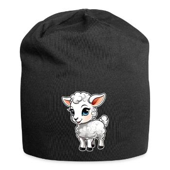 Niedliches kleines Lamm - Jersey-Beanie - Schwarz - Vorne