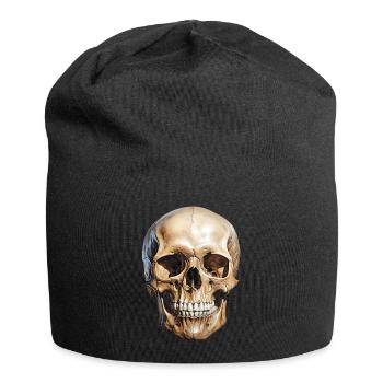Skull Skull, symbol of death and danger - Jersey Beanie - black - Front