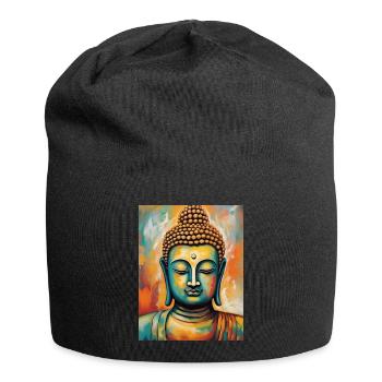Buddha - Jersey-Beanie - Schwarz - Vorne