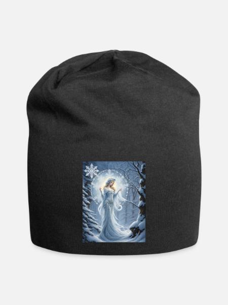 Die drittjüngste Tochter des Winters heißt blue... - Jersey-Beanie - Schwarz