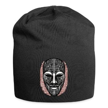 Anonymous Hacker Maske - Jersey-Beanie - Schwarz - Vorne