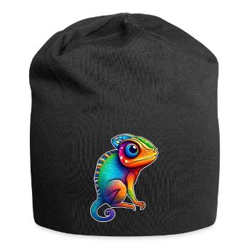 Cute little chameleon - Jersey Beanie - black - Front