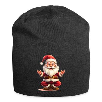 Zen Claus: Santa's Yoga Pose Tee - Jersey Beanie - charcoal grey - Front
