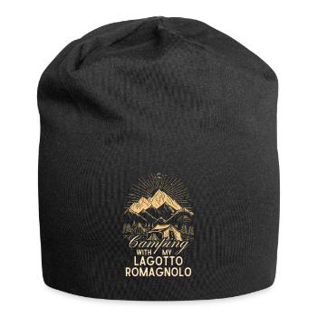 Lagotto Romagnolo Camping - Jersey-Beanie - Schwarz - Vorne