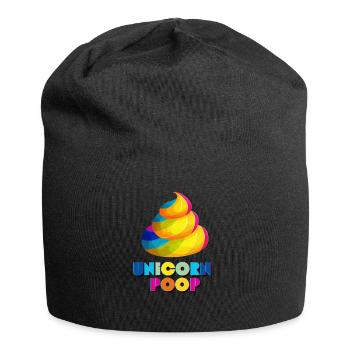 Unicorn Poop - ein bunter Haufen Pferdeäpfel, Shit - Jersey-Beanie - Schwarz - Vorne
