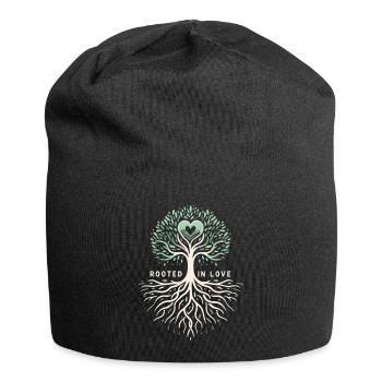 Rooted in Love: Künstlerische Baumgestaltung - Jersey-Beanie - Schwarz - Vorne