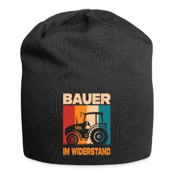 Landwirt Demo Bauer Im Widerstand Landwirtschaft - Jersey-Beanie - Schwarz - Vorne