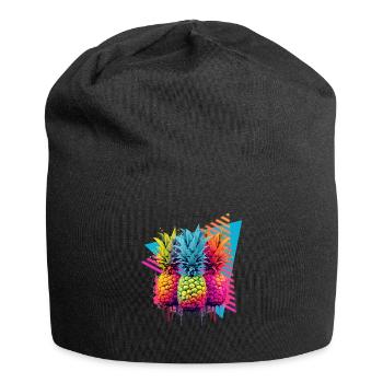 Colorful Pineapple Splash of Paint Splashes - Jersey Beanie - black - Front