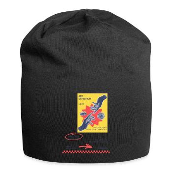 Visions Unveiled A Captivating Art Exhibition - Jersey Beanie - black - Front