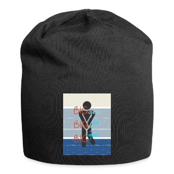 Plus. Le plus grand des plus grands. - Bonnet en jersey - noir - Devant