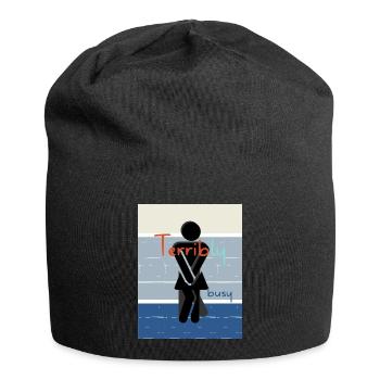 Monstrously terribly busy. - Jersey Beanie - black - Front