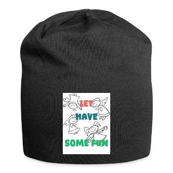 Amusez-vous un peu. - Bonnet en jersey - noir - Devant