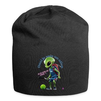 Joueur de padel - Bonnet en jersey - noir - Devant