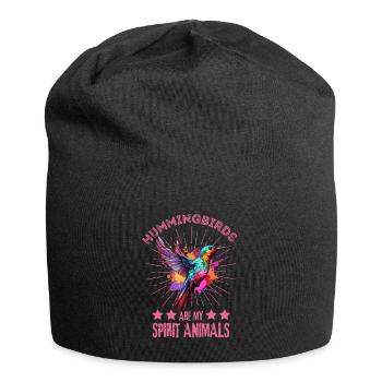 Gouttes de colibri colorées d'éclaboussures de peinture - Bonnet en jersey - noir - Devant