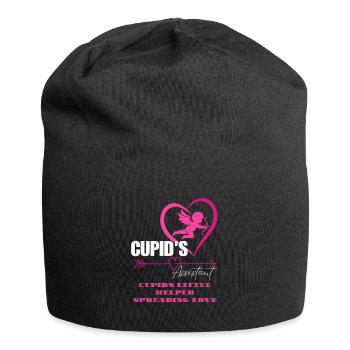 T-shirt Cœur de l’Assistant de Cupidon - Bonnet en jersey - noir - Devant