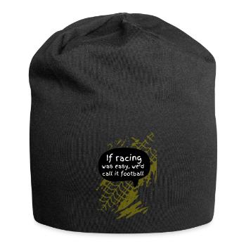 Moto/Vélo/Course : Si la course était facile... - Bonnet en jersey - noir - Devant