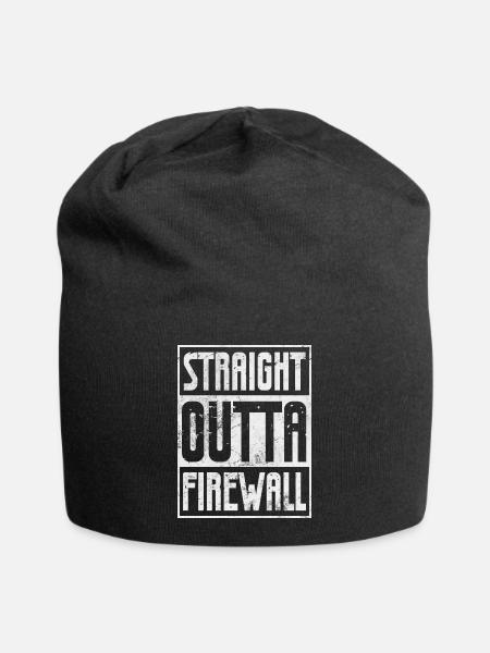 Straight outta firewall Network administrator - Jersey-Beanie - Schwarz