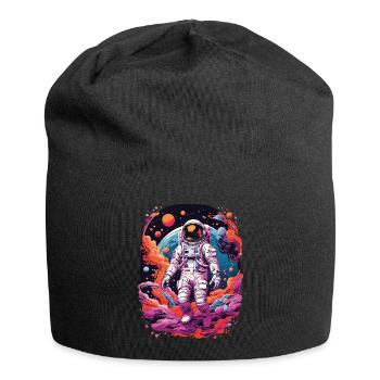 Outer Space Splash Art Coloré Amusant Spaceman - Bonnet en jersey - noir - Devant