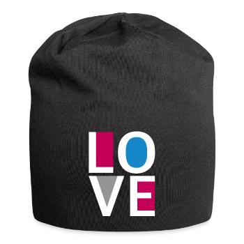Love | Relationship, Romantic, Valentine's Day - Jersey Beanie - black - Front