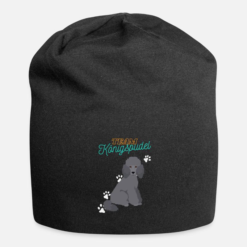 Caniche du roi de l’équipe - Bonnet en jersey - noir