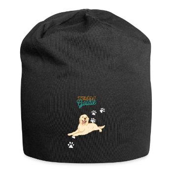 Équipe Goldie (Golden Retriever) - Bonnet en jersey - noir - Devant