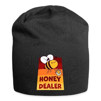 Honey Dealer Honey Merchant Cute Bees Beekeeper Quote - Jersey Beanie - black - Front