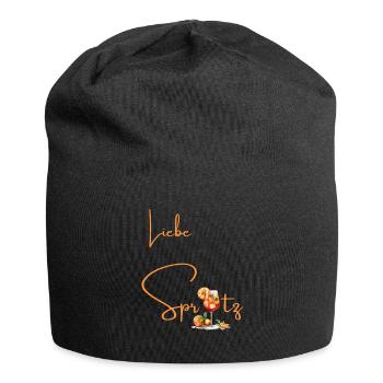 Liebe auf den ersten Spritz - Jersey-Beanie - Schwarz - Vorne