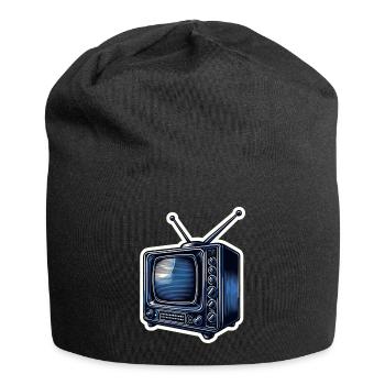Blue retro television - Jersey Beanie - black - Front
