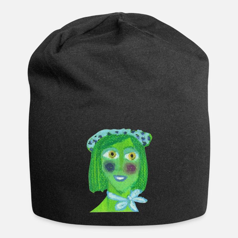 Frau Greta - Jersey-Beanie - Schwarz