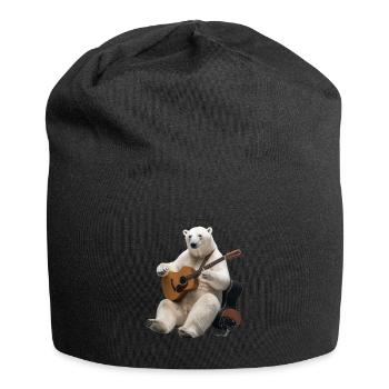 Weiße Polar Bear Gitarre - Jersey-Beanie - Schwarz - Vorne